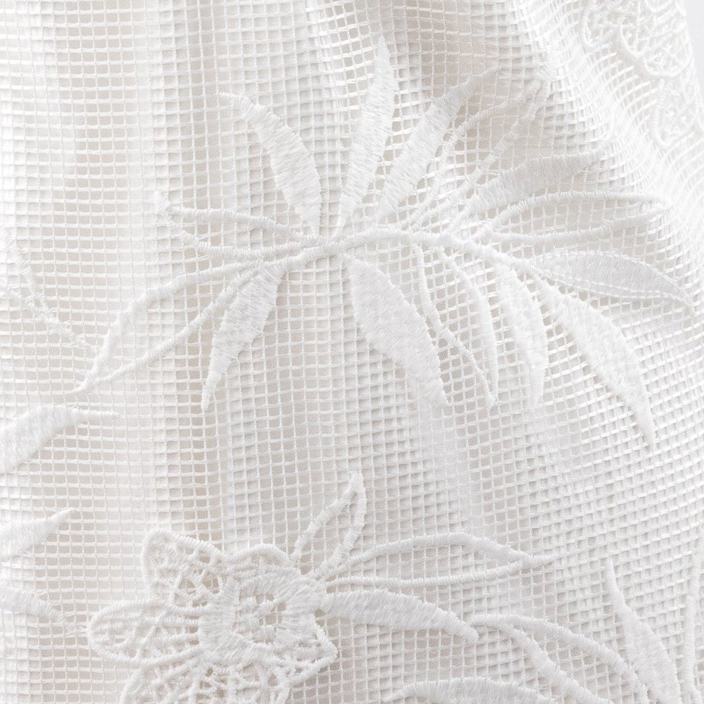 Parker XS Mesh Floral Asymmetric Mini Dress White - Picture 3 of 13